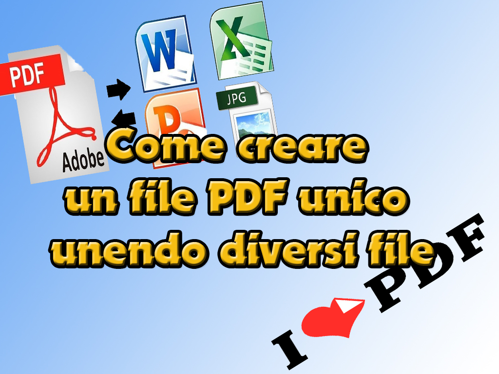 Come creare un file PDF unico unendo diversi file