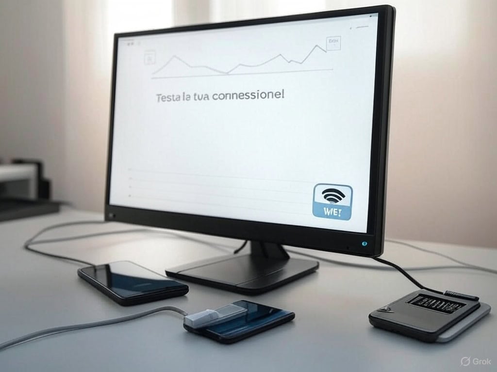 testare la velocità connessione